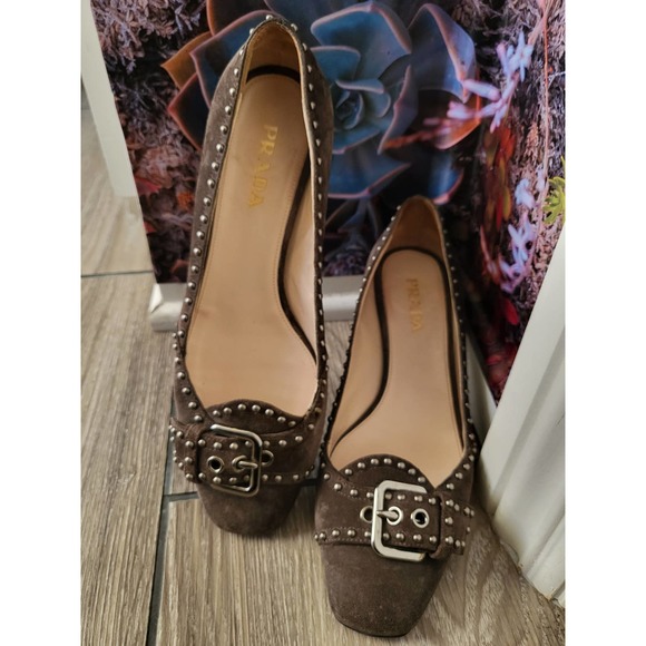 PRADA Shoes Size 37-38 Brown Authentic 90% off - Picture 8 of 12